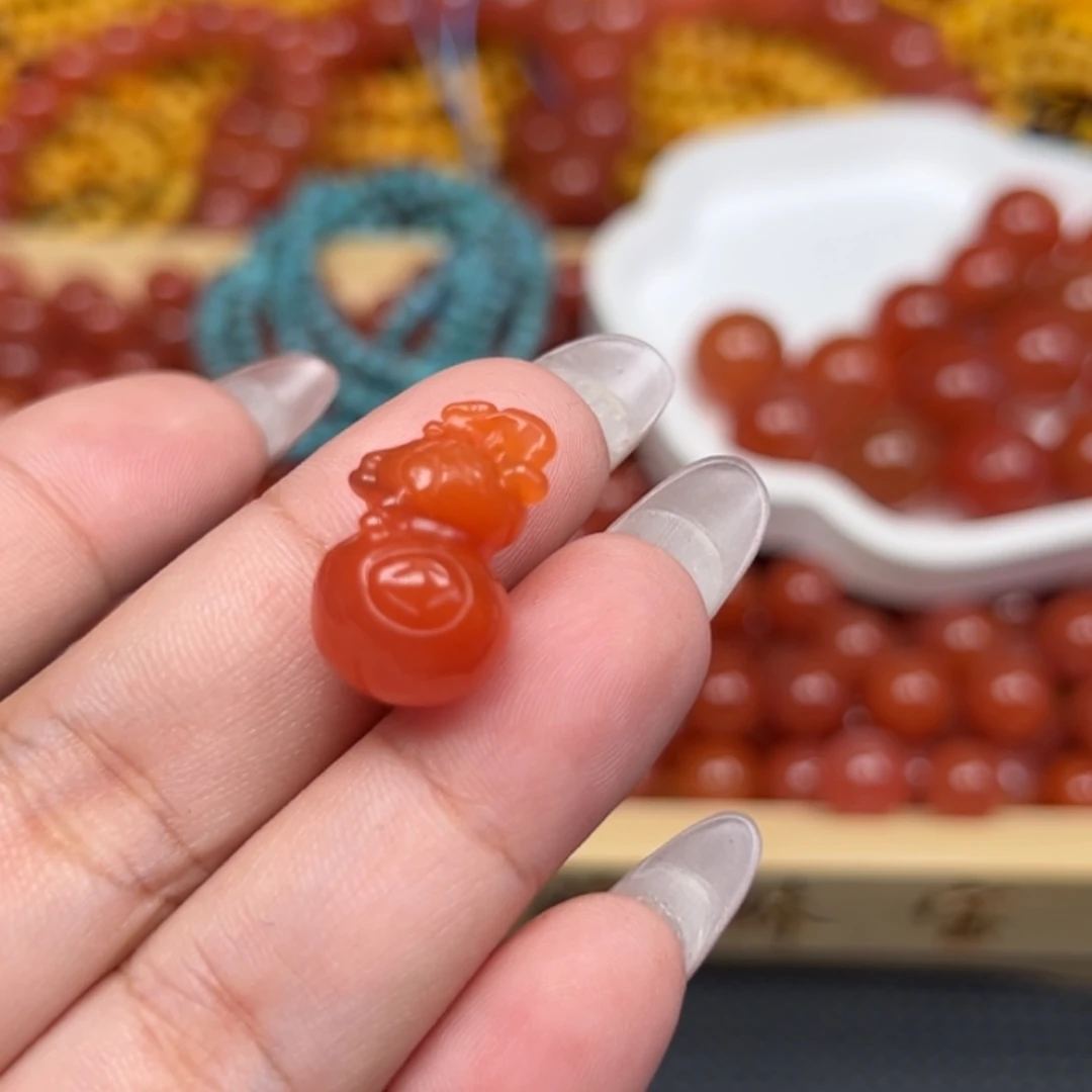 南红玛瑙未镶嵌吊坠(不含链)