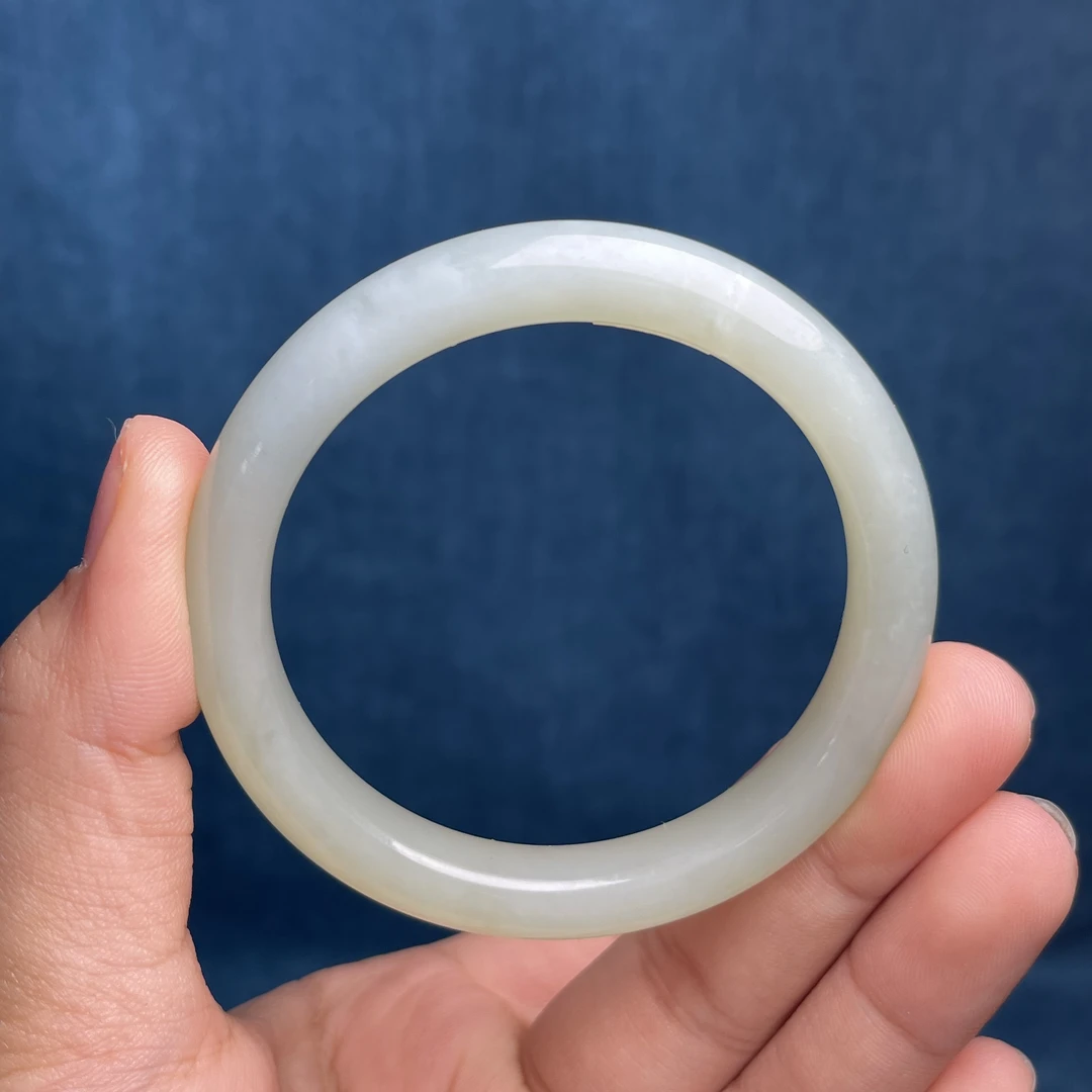 SZ367和田玉0晴水手镯O 55圈口