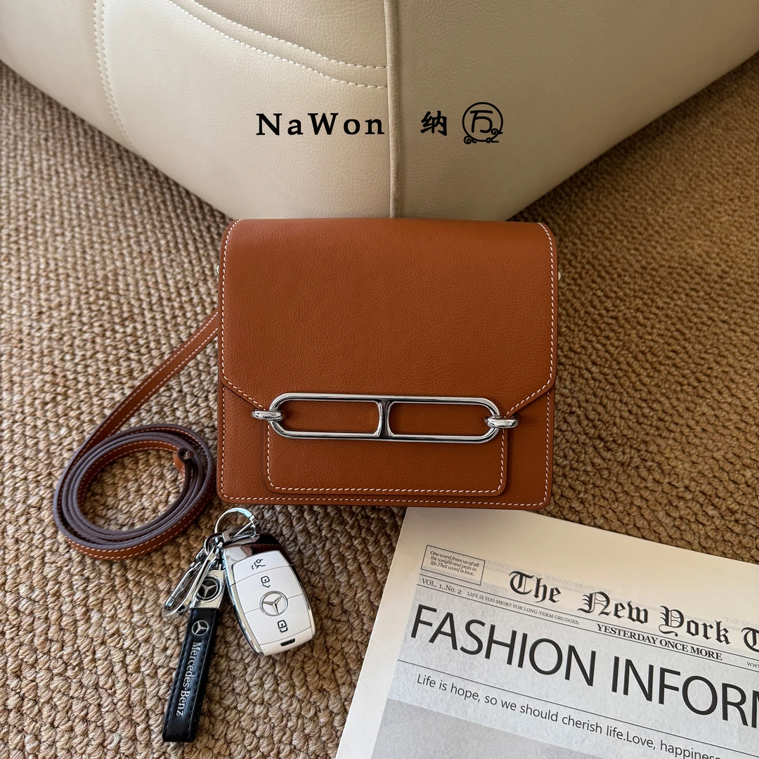 NaWon｜小猪包 进口头层EV小牛皮高级质感猪鼻子小方包斜挎包