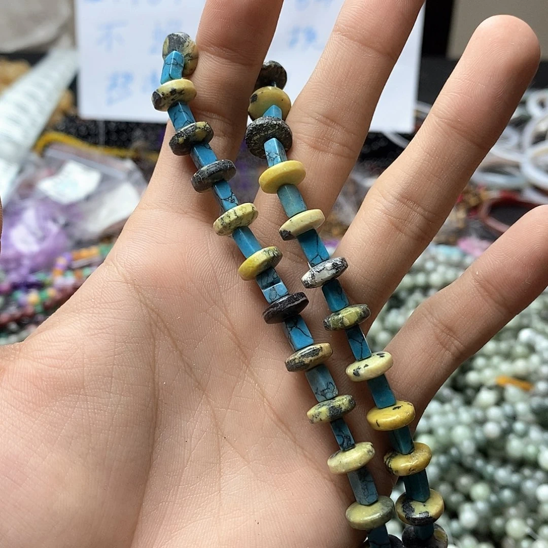 玛瑙/玉髓未镶嵌珠宝半成品一条天然混珠多宝B44