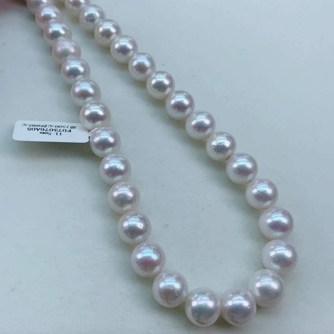 银S925镶嵌淡水珍珠11.5炫彩极强光大灯泡超值