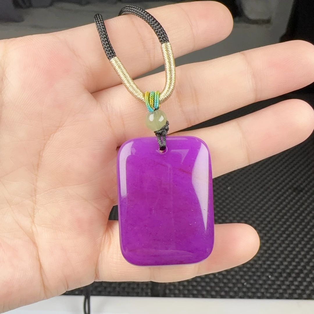 z63紫无事牌吊坠精致