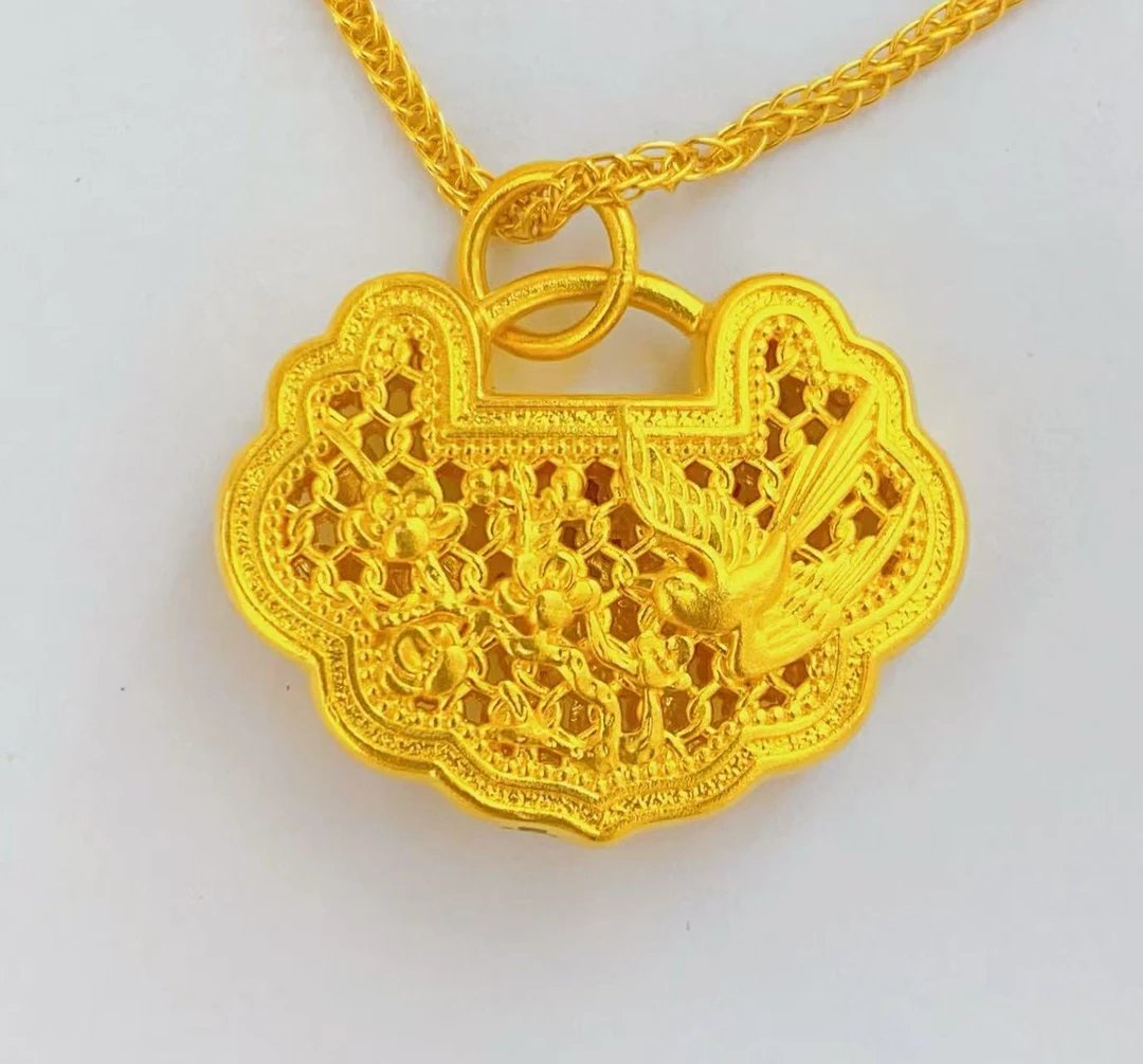 时尚喜上眉梢花丝祥云锁吊坠送礼