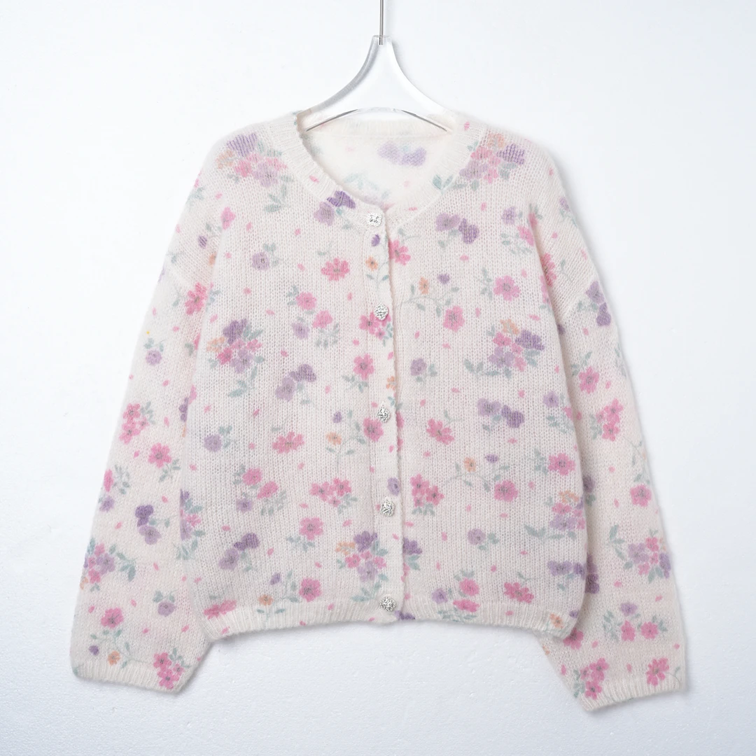 【南非超幼马海毛】马海毛复古宽松慵懒风显瘦针织衫