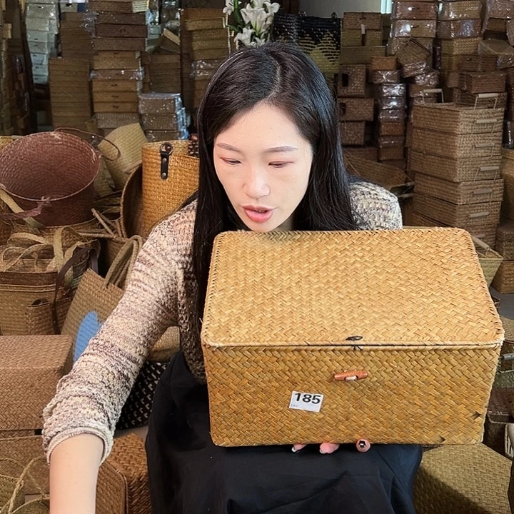 草编包/草编收纳盒带瑕疵