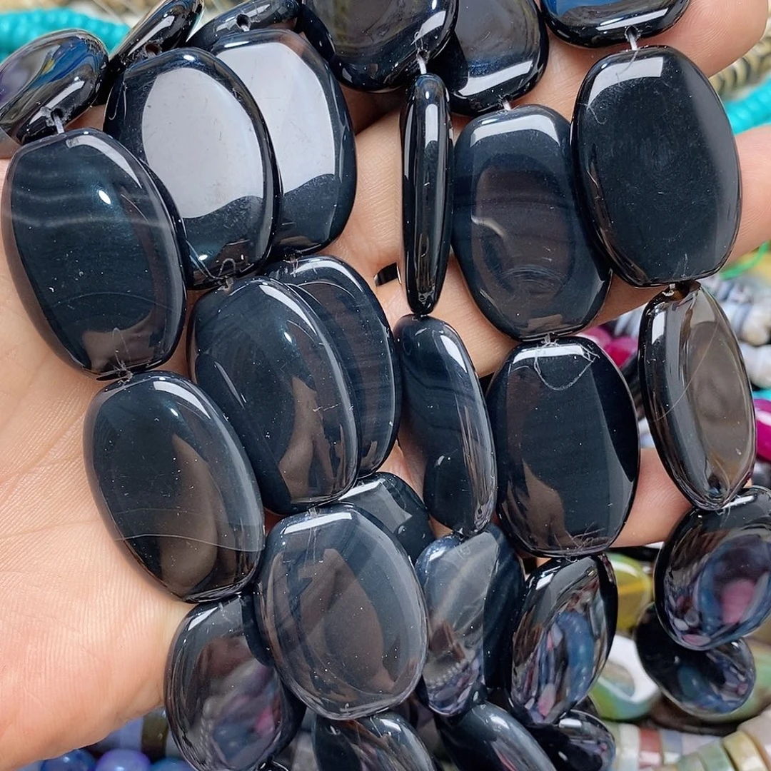 玛瑙/玉髓未镶嵌珠宝半成品玛瑙片片一条装