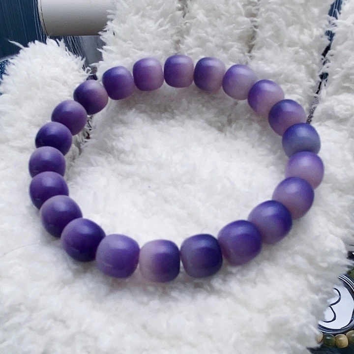 菩提根/象牙果手串紫黛烟老型桶天然菩提根手串