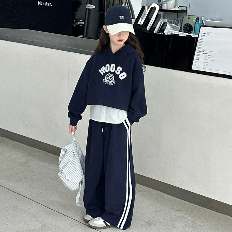 女童卫衣套装2025秋季新款洋气女大童时髦衣服儿童装春秋款两件套