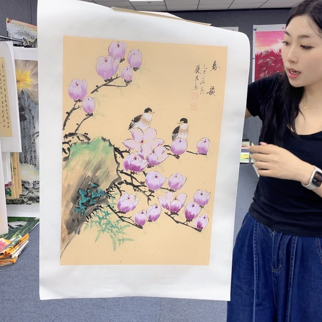 国画作品小姐姐放漏…