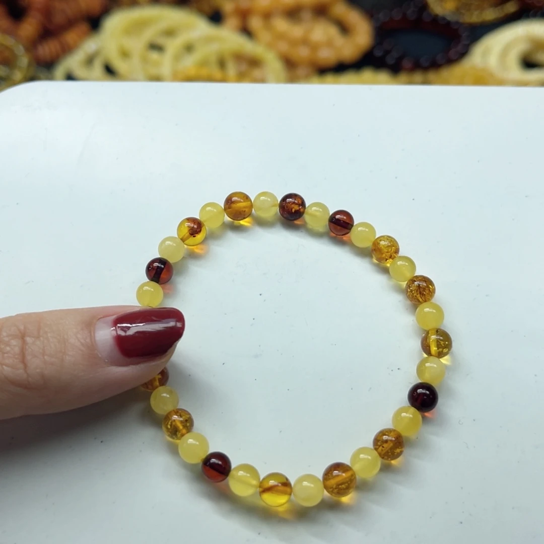 琥珀未镶嵌手串蜜蜡手串