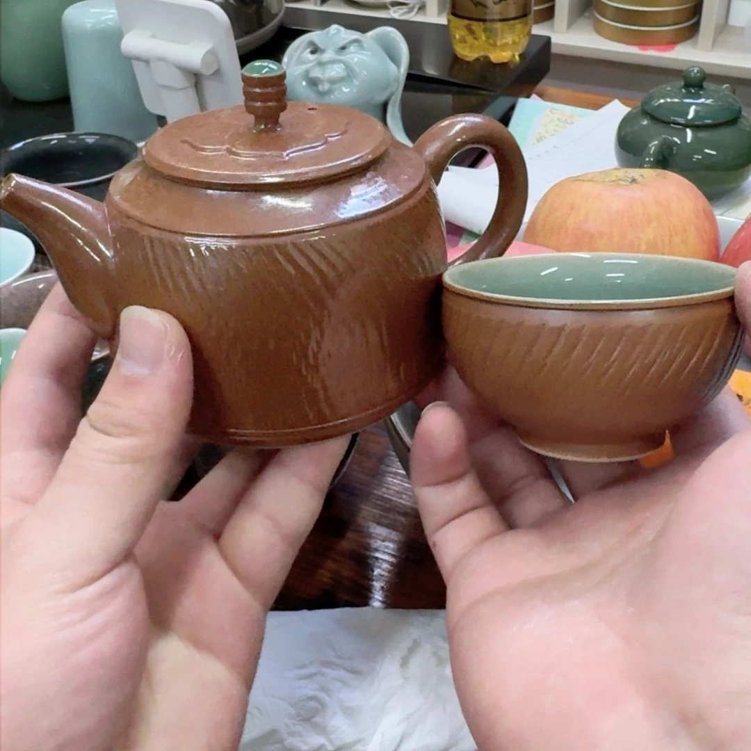 龙泉青瓷茶具微瑕6793