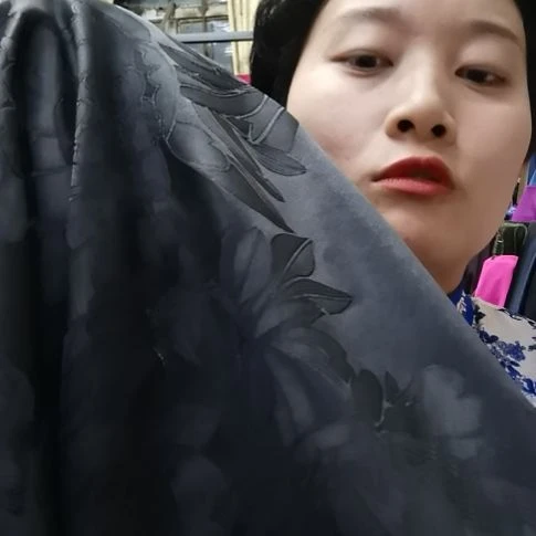 蚕丝3米提花重缎香云纱布料黑