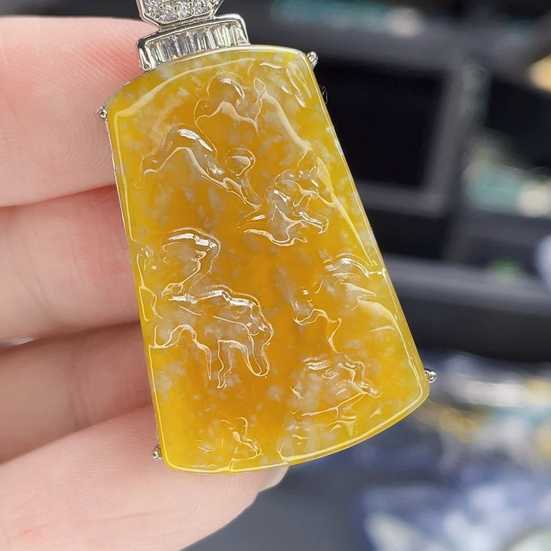 翡翠未镶嵌吊坠(不含链)