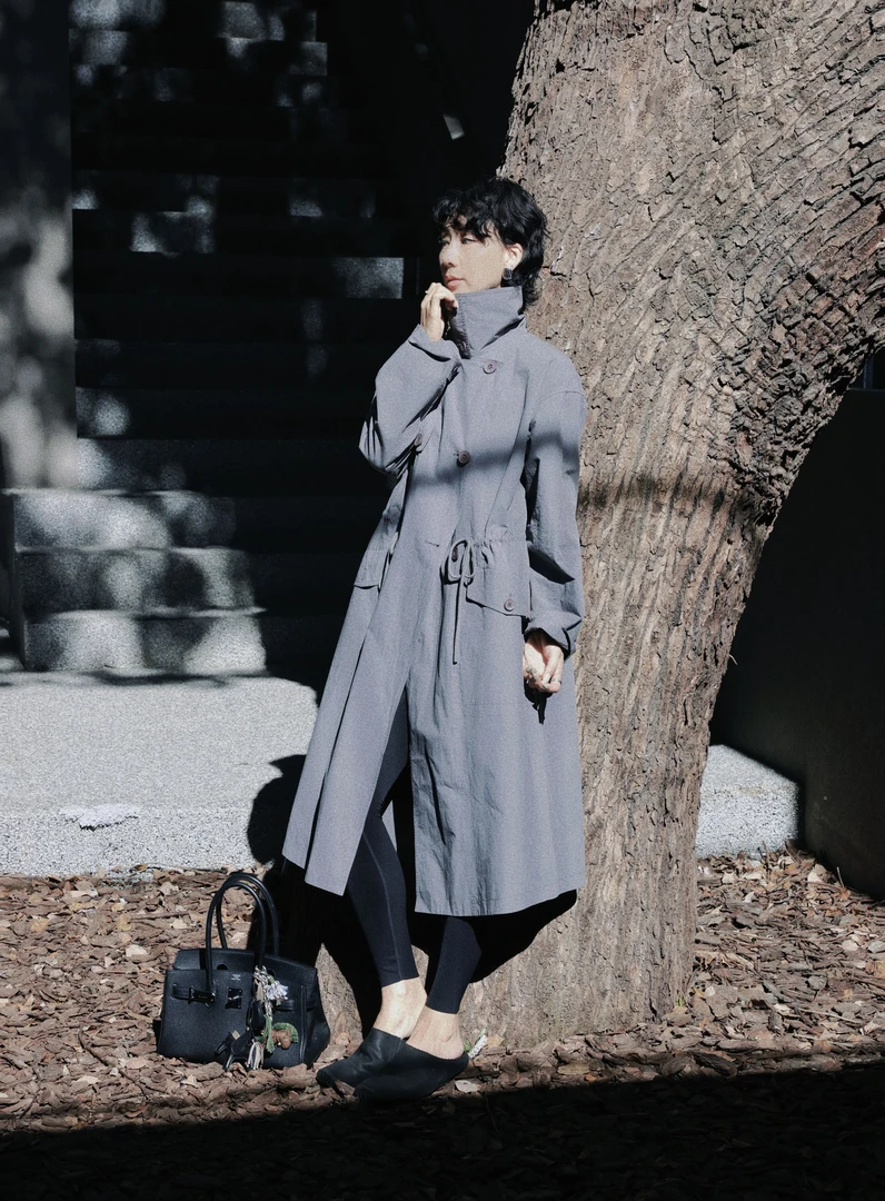 TT设计师【质感记忆】日系高级感时尚百搭纯棉中长款风衣TT190776