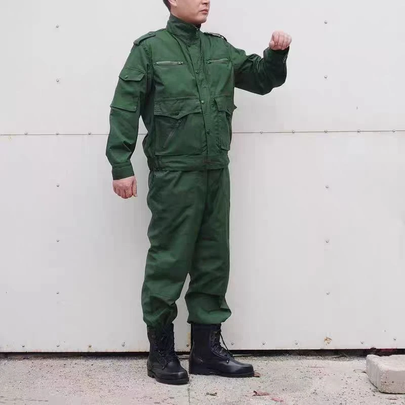 老式橄榄绿工作服作训服套装