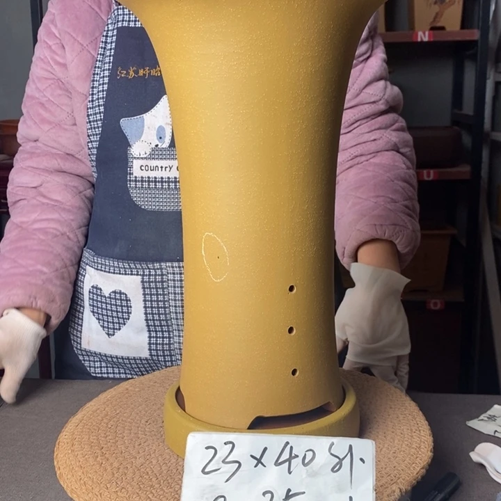 紫砂灰爆微瑕紫砂花盆一物一拍