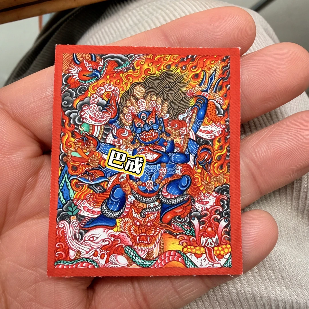 热贡纯手绘顶工大黑天六臂玛哈嘎拉合集