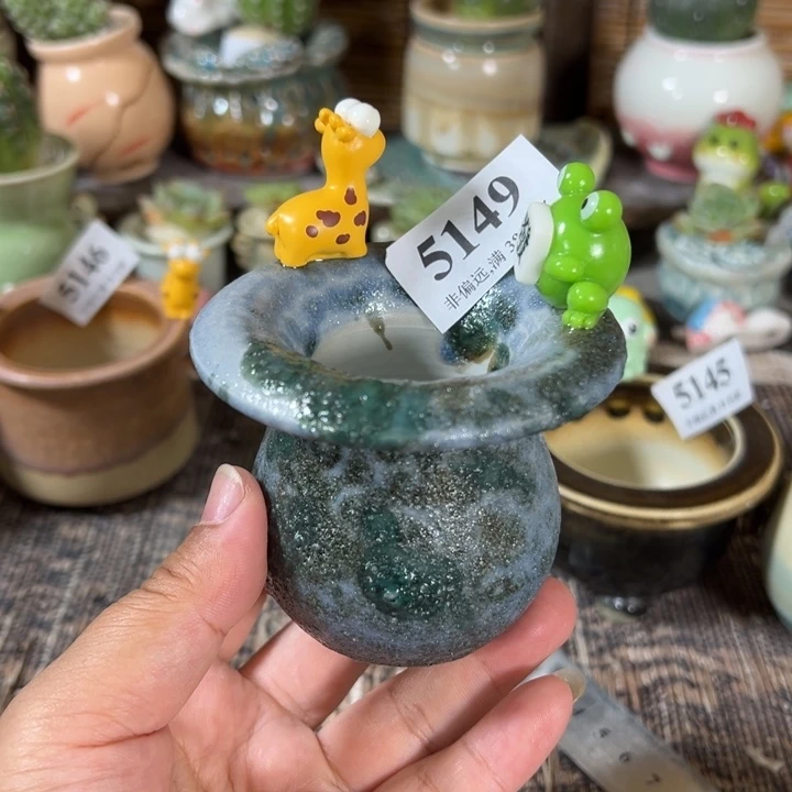口4 手工花盆满30包邮