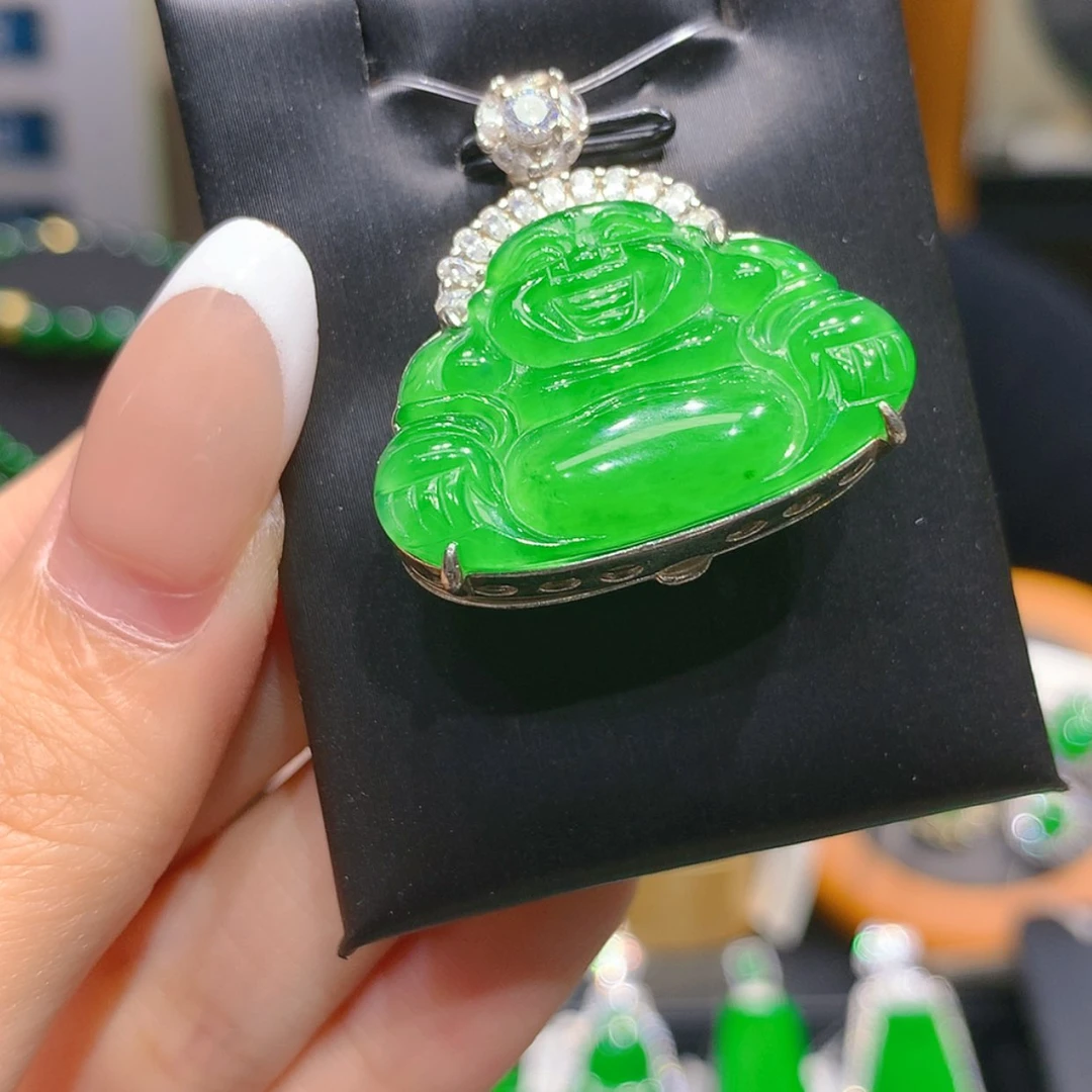 【闪购商品】颈饰银S925镶嵌翡翠4柒姐