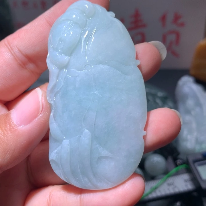 翡翠未镶嵌颈饰保真天然A货翡翠