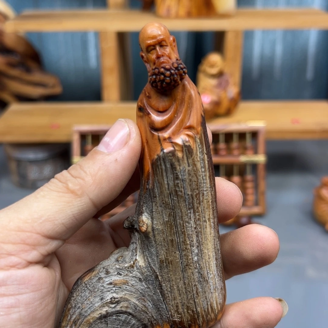 七***分木崖柏木摆件手把件