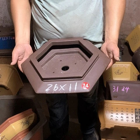 紫砂花盆手工艺品