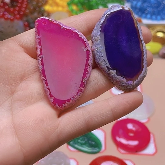 玛瑙/玉髓颈饰未镶嵌叶*