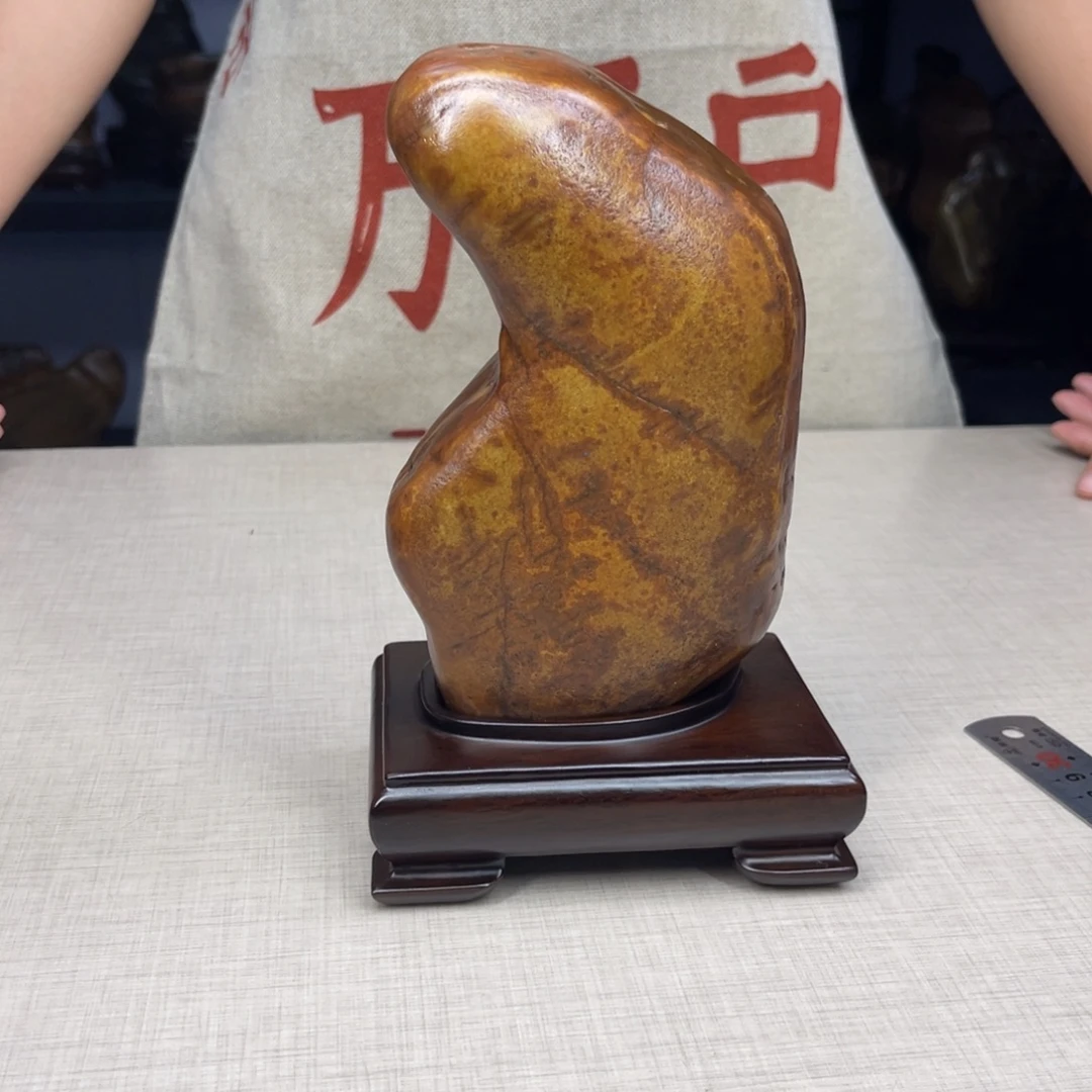 石材广西大化彩玉石配底座