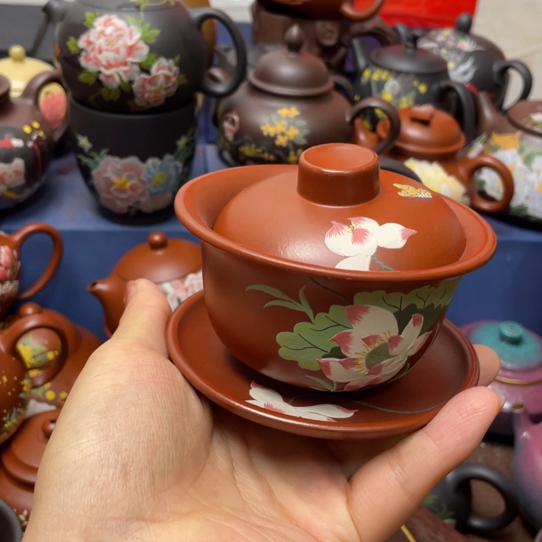 红泥茶杯紫砂主人杯130cc