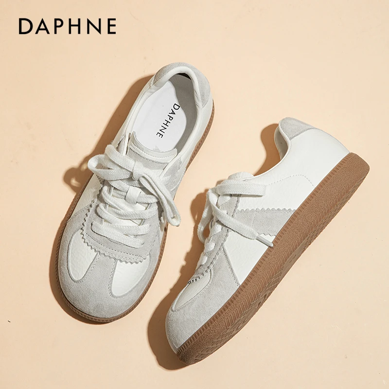 Daphne/达芙妮德训鞋女2025春季新款百搭板鞋小众设计感运动鞋