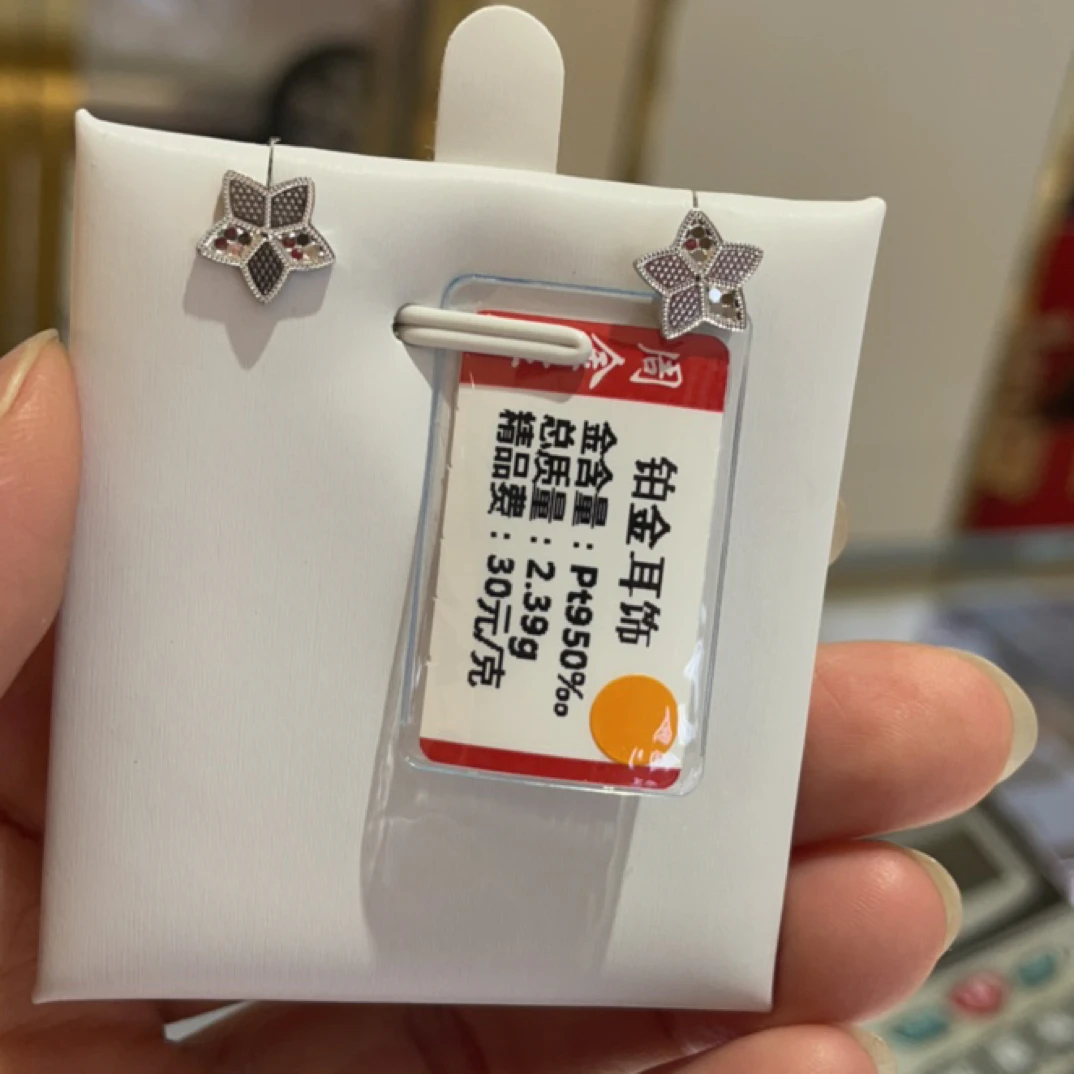 PT 950铂金耳饰2.39克「不退不换」