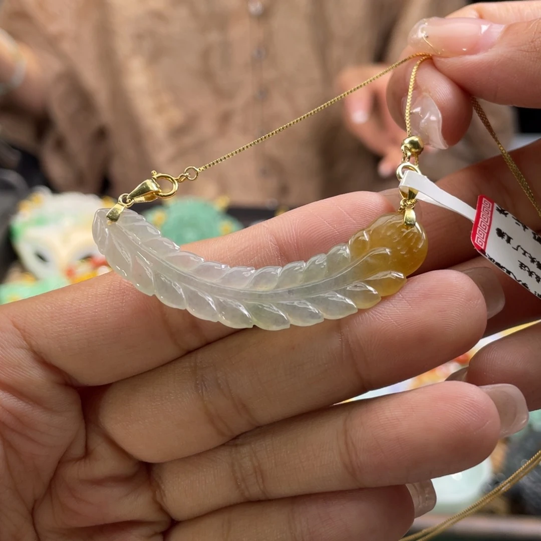 翡翠未镶嵌颈饰代编织