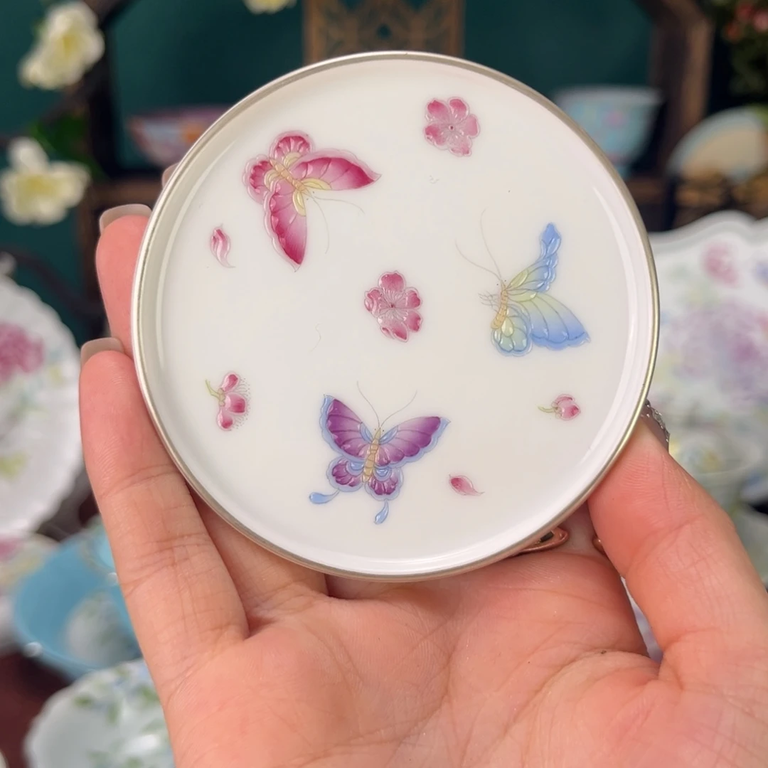 摆件陶景德镇陶瓷手绘茶杯