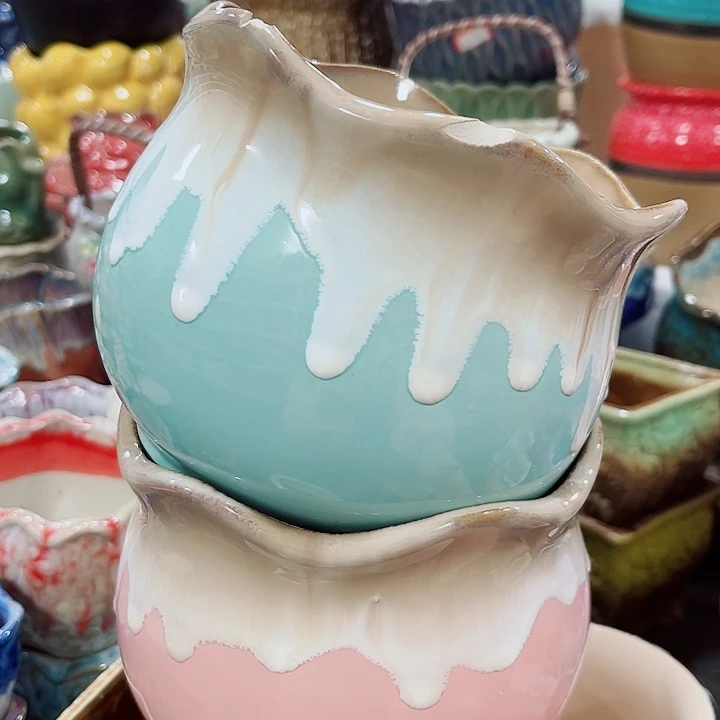 多肉陶瓷花盆满10元包邮