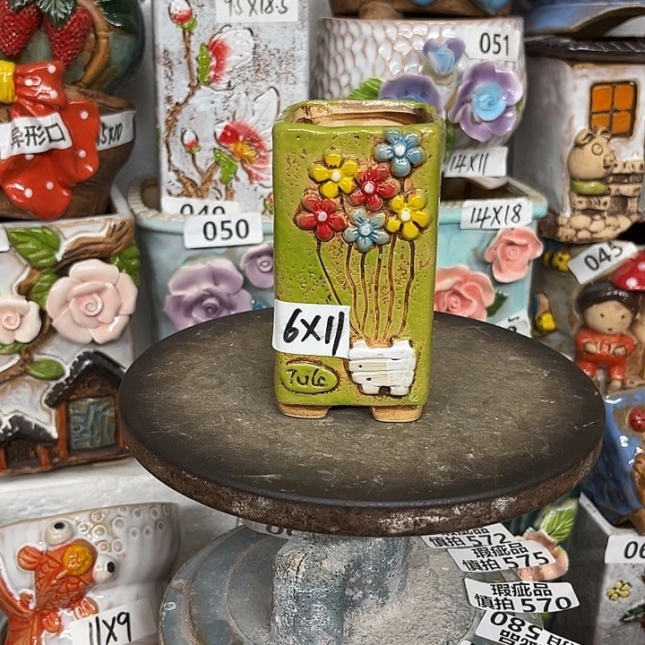 紫砂花盆粗陶材质多肉花盆