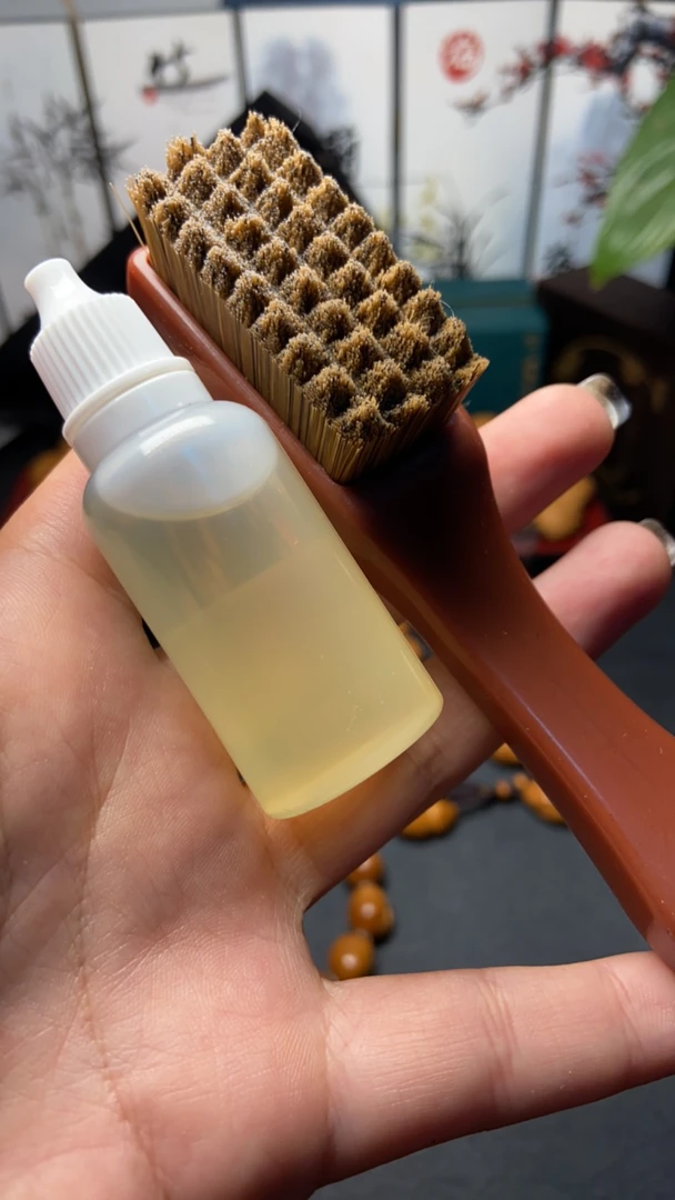 文玩刷子铜丝棕毛刷鬃毛刷用于子橄榄核桃保养清理