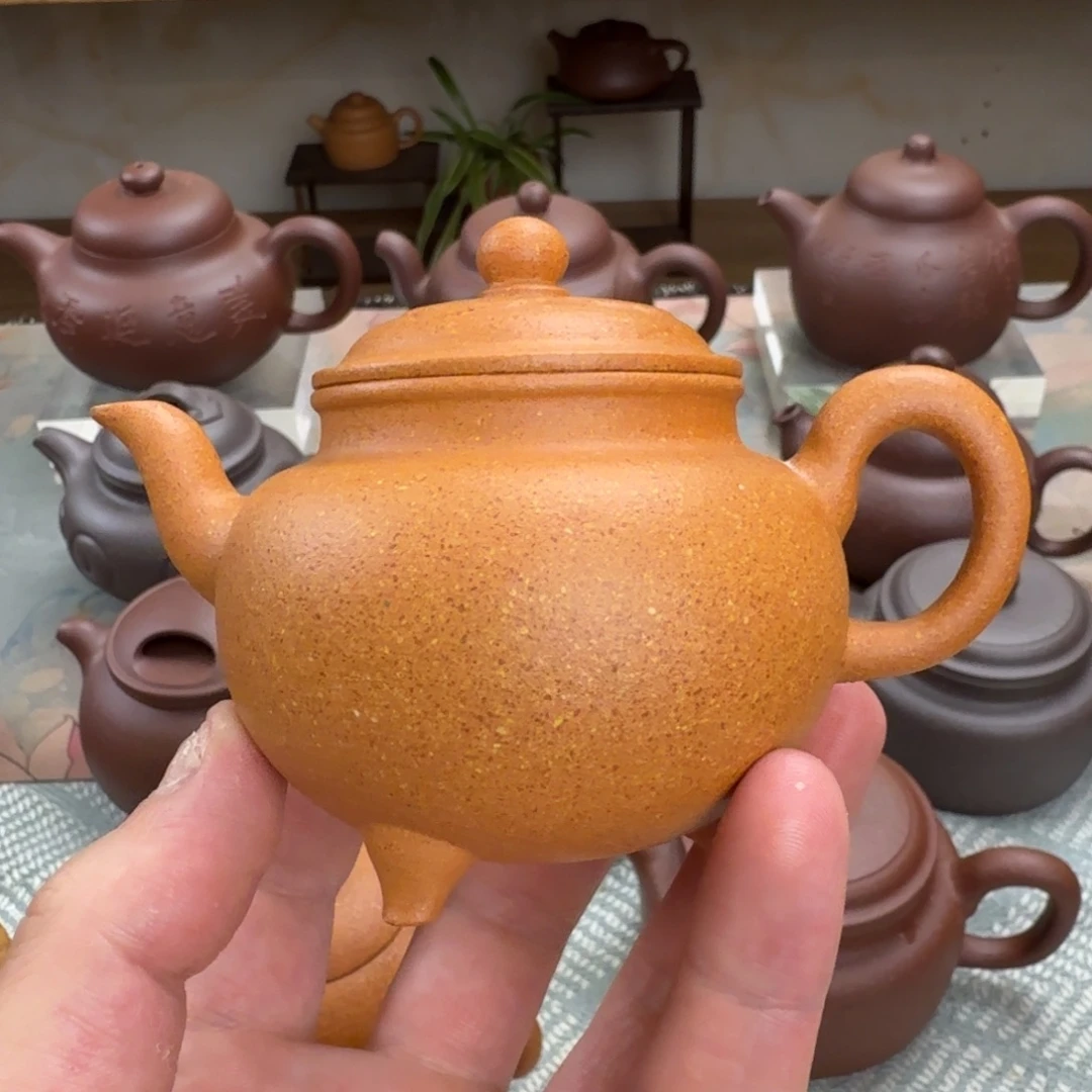 *****茶壶紫砂微瑕 大彬如意 金黄段 125cc