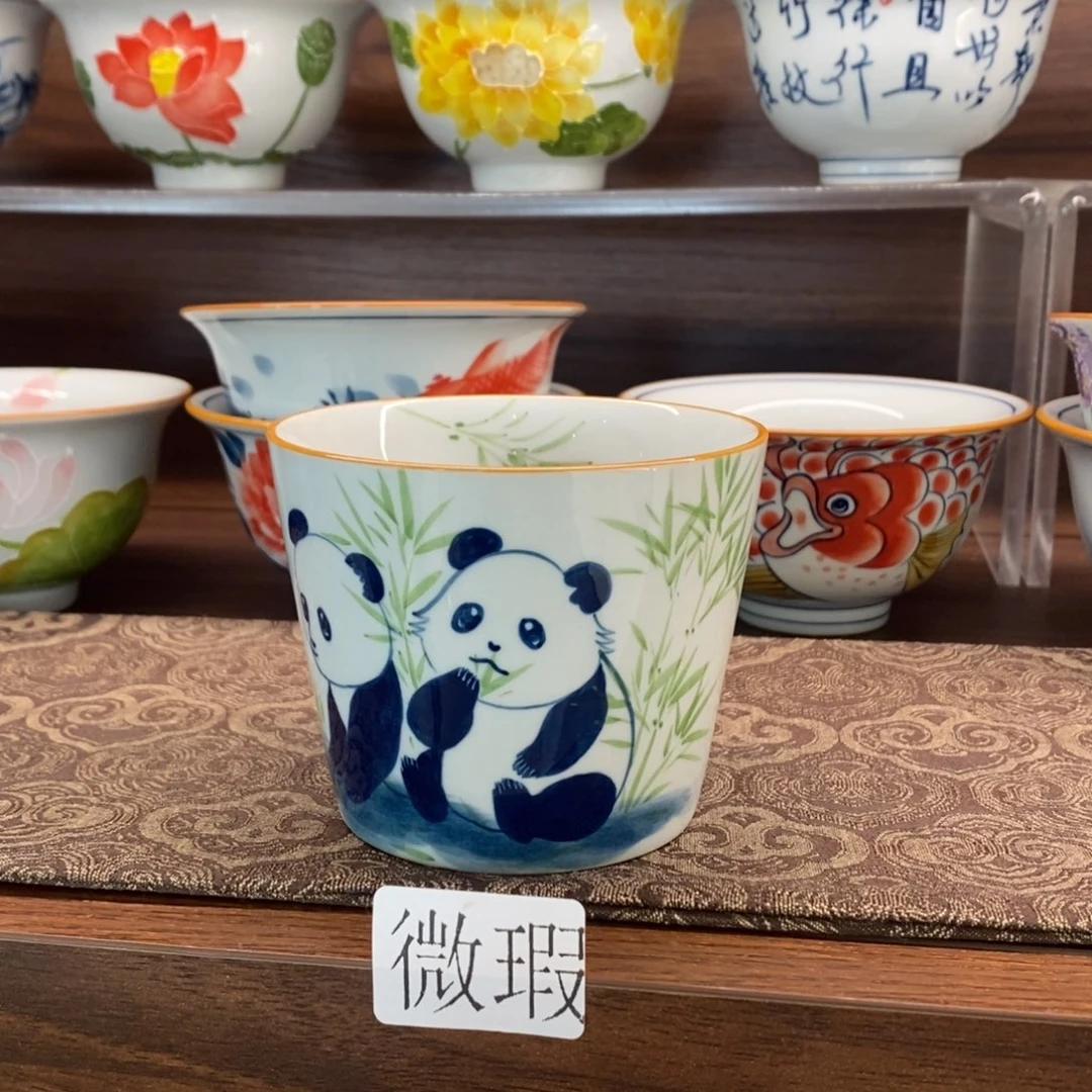 釉下彩老陶泥手工绘制