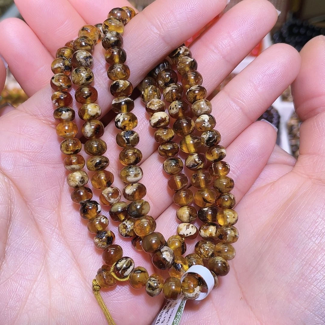 琥珀未镶嵌手串抚顺琥珀