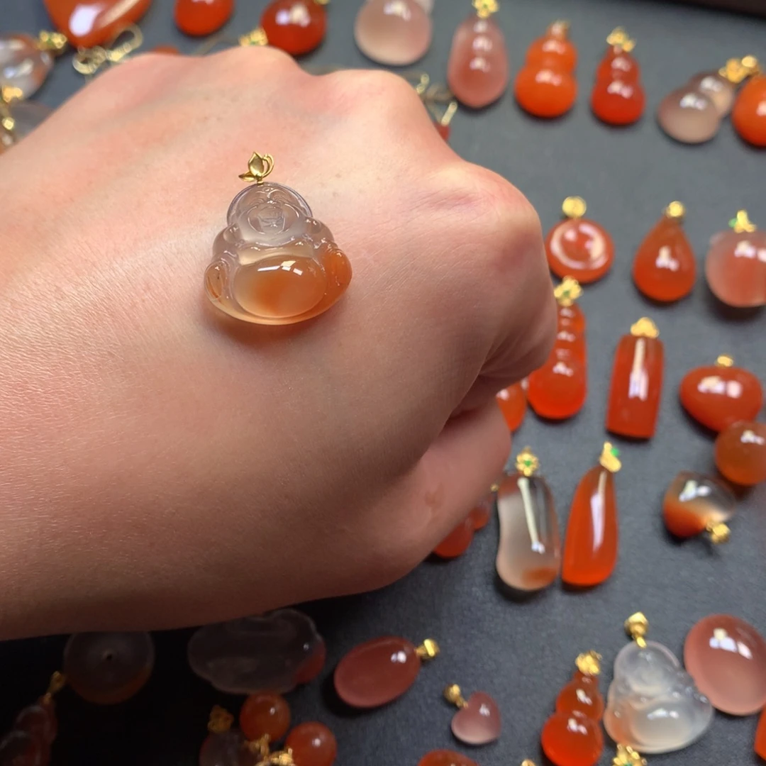 南红玛瑙未镶嵌项链