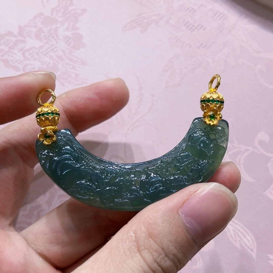 吊坠(赠链)合金翡翠代编织