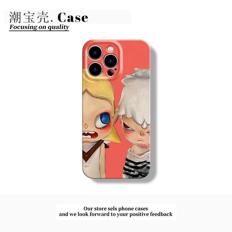 油画粉仔适用于苹果16promax手机壳趣味15pro手机壳液态软壳13/12