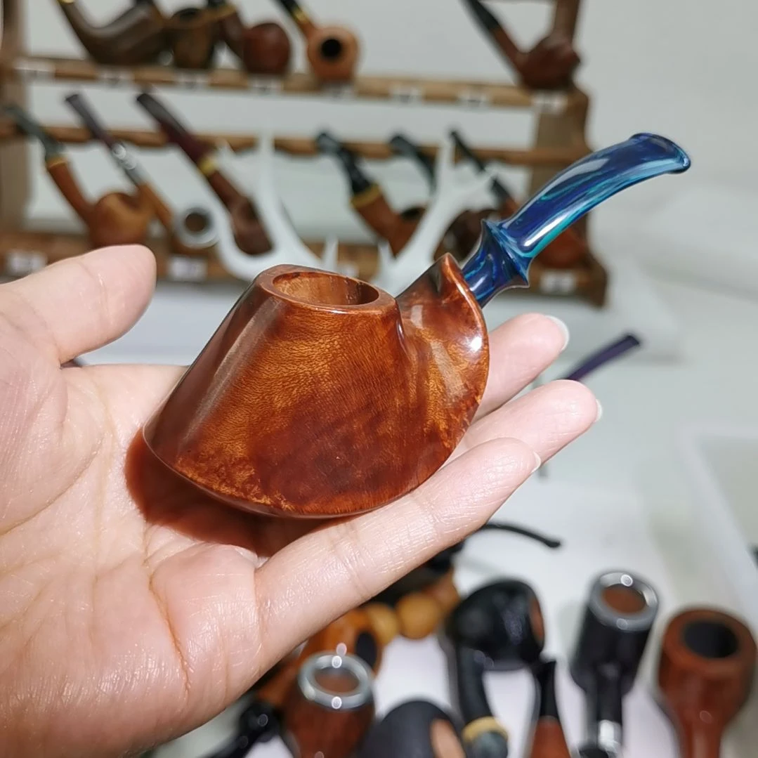 精品小火山军插烟斗石楠木