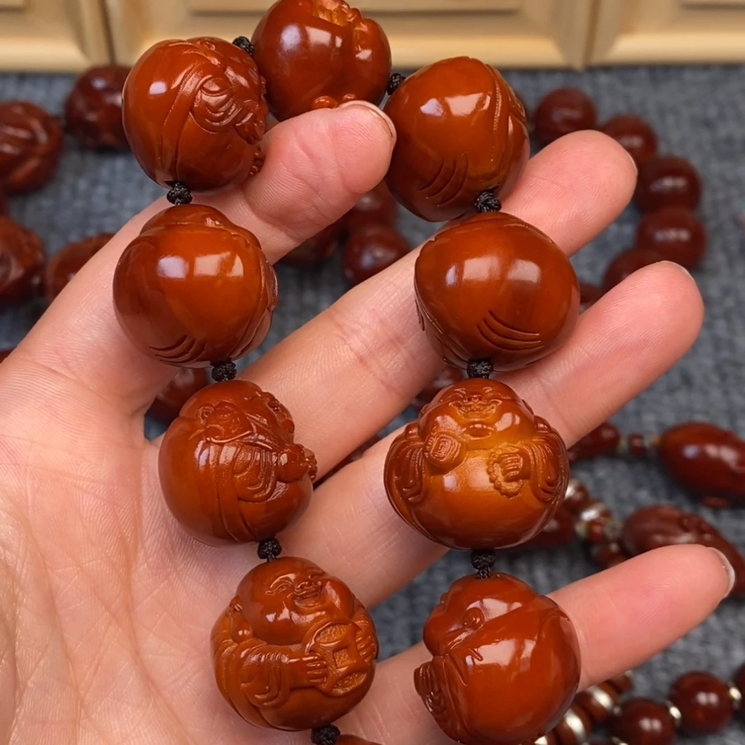 常***树手串/手链橄榄核光背弥勒