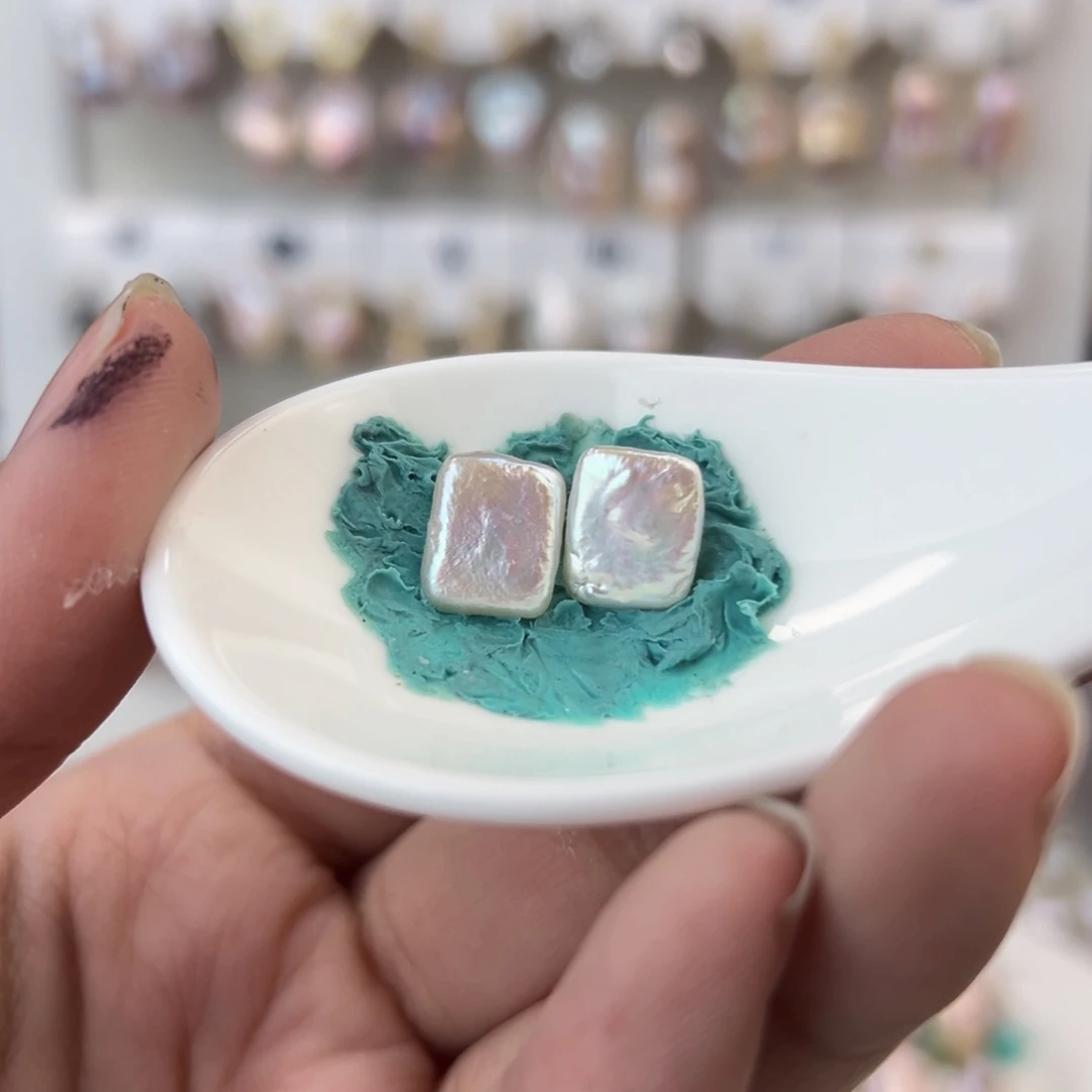 淡水珍珠耳饰银S925镶嵌峻*?