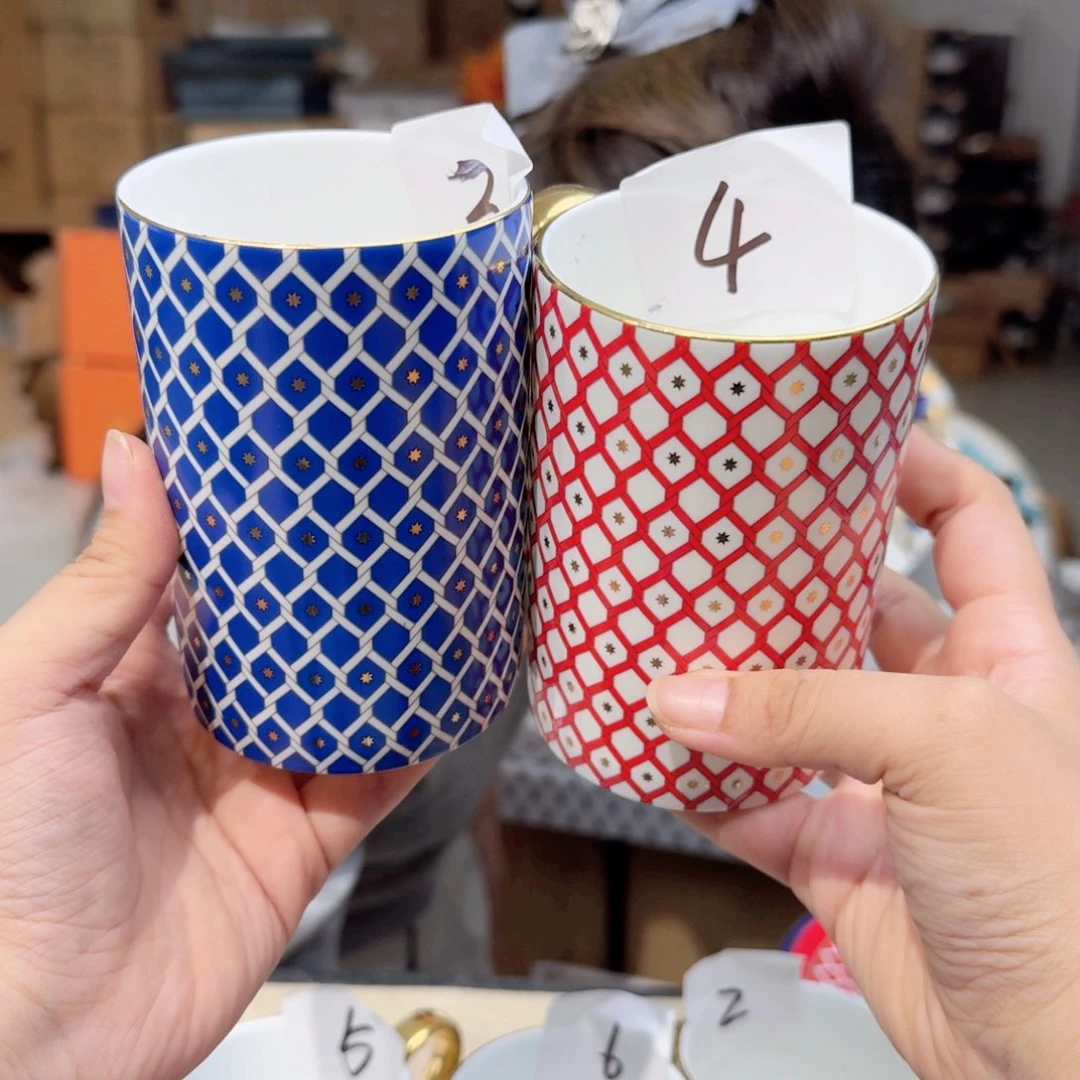 S****骨瓷马克杯370ml2个外贸骨瓷