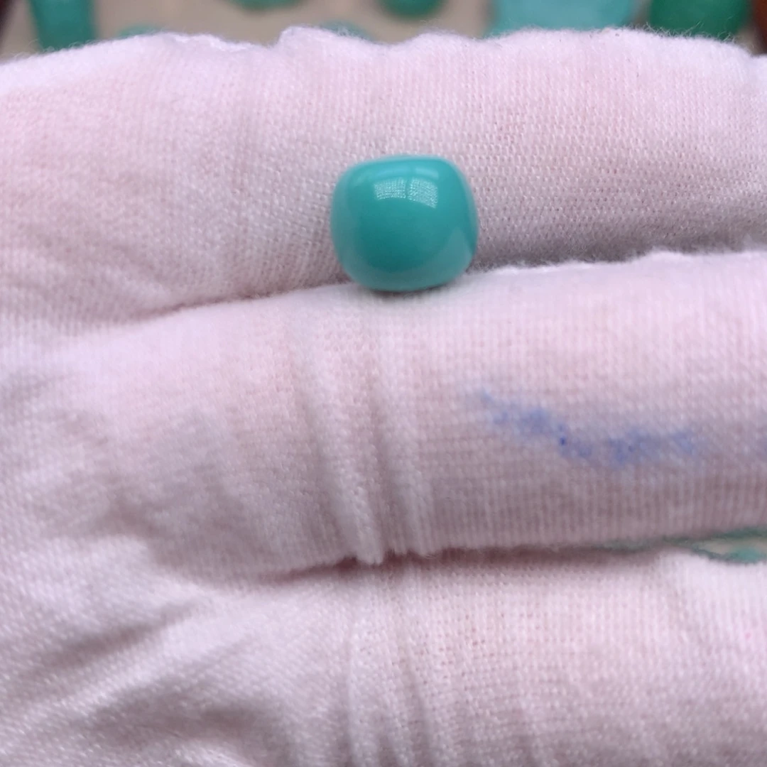 原生态散珠配珠老型蓝绿色卡10