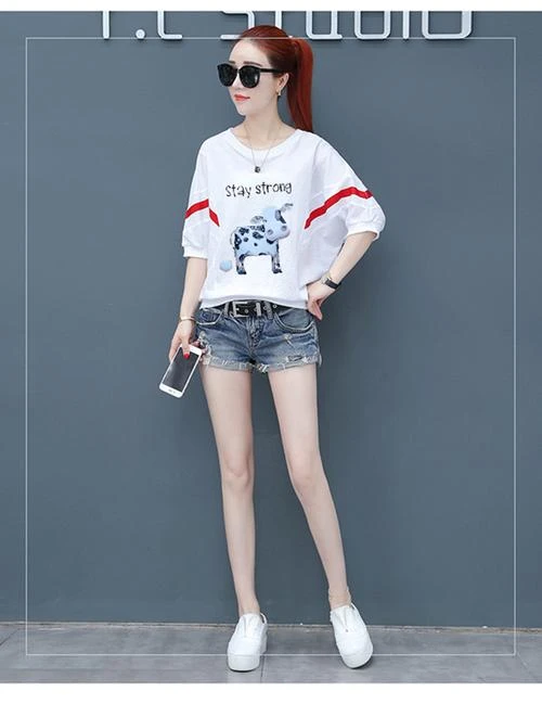 直播间扣号下单宽松短袖 图片仅供参考