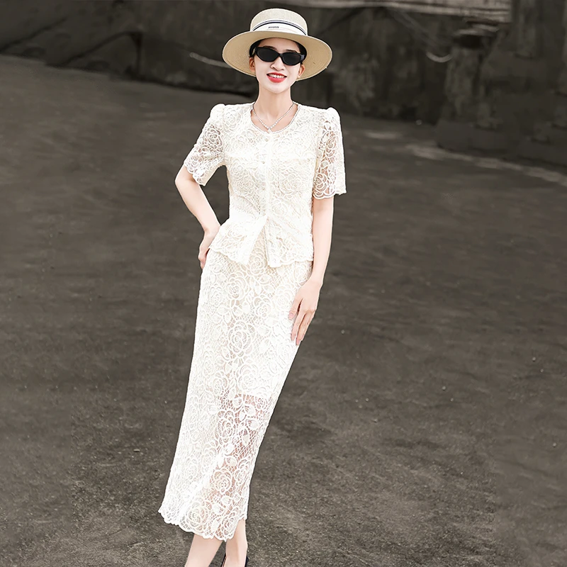 2025夏季新款法式风情蕾丝套装105XO0802