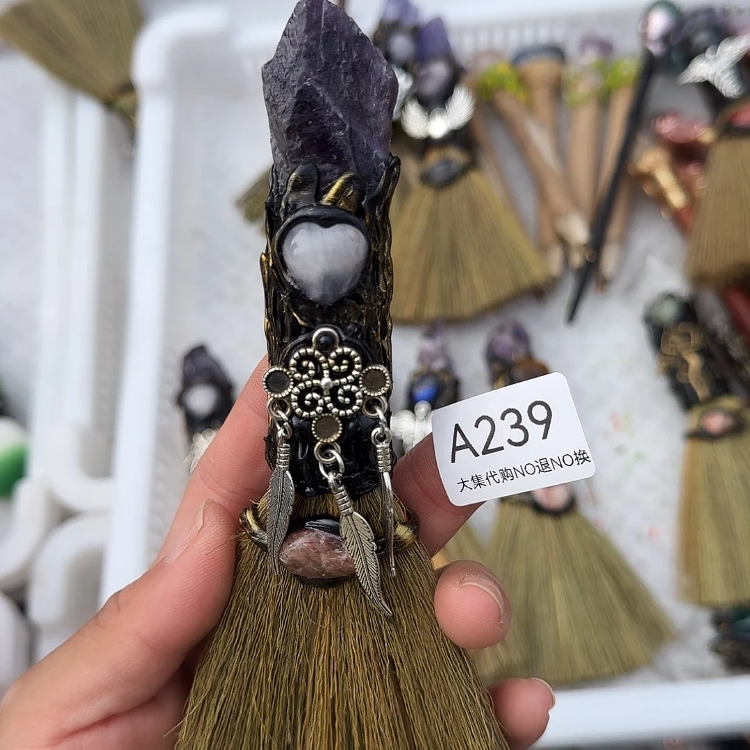 我***耶足金镶嵌手链烟晶紫水晶